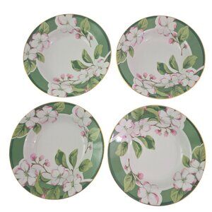 Fairfield Apple Blossom Floral Print 8" Fine China Soup Salad Bowls – Set of 4
